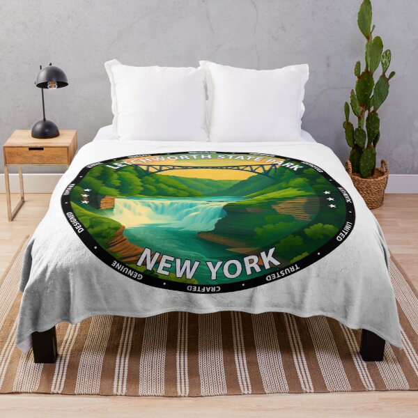Item preview, Letchworth State Park New York Travel Poster - Scenic Waterfall & Canyon Art USA designed and sold by inkNext.