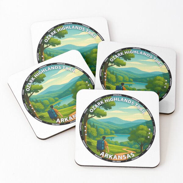 Item preview, Ozark Highlands Trail Arkansas Hiking Poster - Scenic Nature Travel Art designed and sold by inkNext.