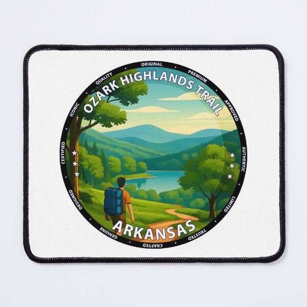 Item preview, Ozark Highlands Trail Arkansas Hiking Poster - Scenic Nature Travel Art designed and sold by inkNext.