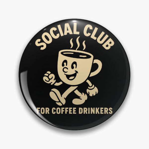 Artikelvorschau, Social Club für Kaffeetrinker, lustiges Design entworfen und verkauft von LuminOrb.