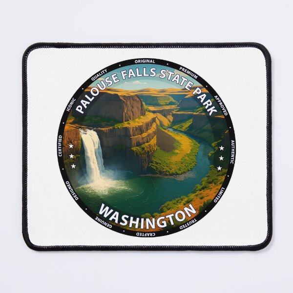 Item preview, Palouse Falls State Park Washington - Scenic Waterfall Travel Poster USA designed and sold by inkNext.