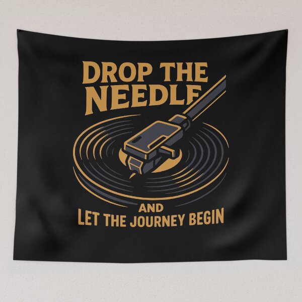Item preview, Drop The Needle Vinyl Music Lovers Design designed and sold by LuminOrb.