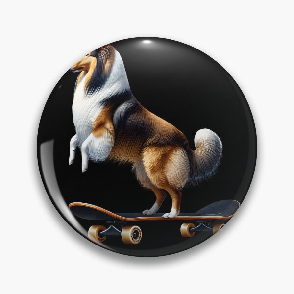 Item preview, Collie Riding a Skateboard Skateboarding Skater Fans designed and sold by Kimberley King Art  King Art.