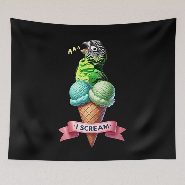 Item preview, I Scream Dusky Conure Parrot Lover Birding designed and sold by Kimberley King Art  King Art.