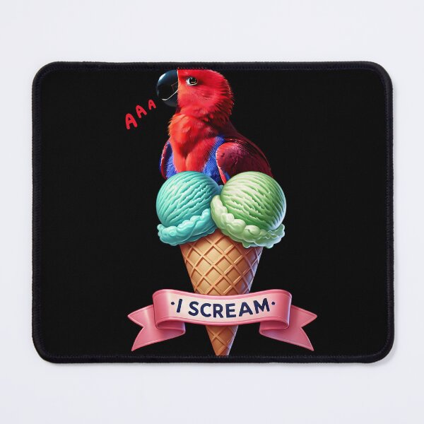Item preview, I Scream Red Eclectus Parrot Lover Birding designed and sold by Kimberley King Art  King Art.
