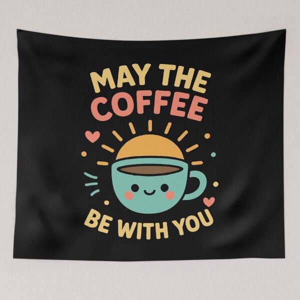 Item preview, May The Coffee Be With You Cute Coffee Design designed and sold by LuminOrb.