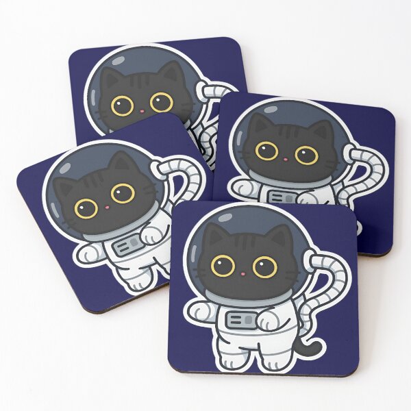 Item preview, Kawaii black astronaut cat (void cat) — chibi space kitty designed and sold by otacon99.
