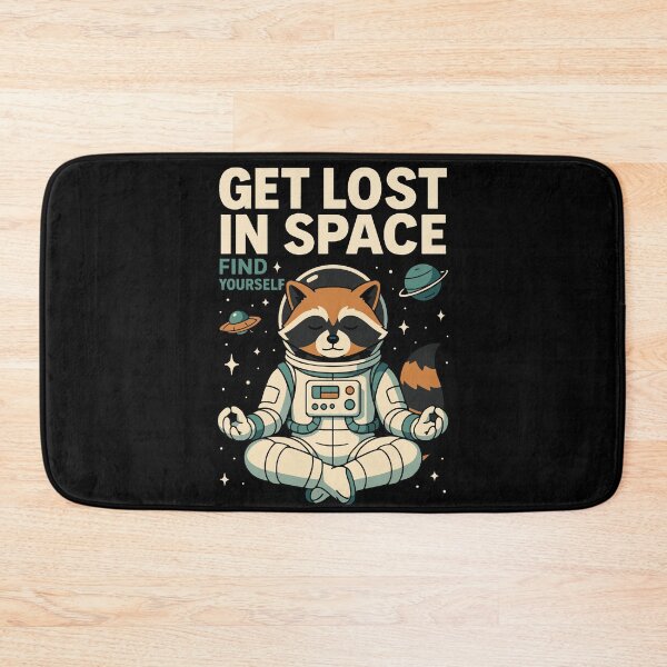 Item preview, Funny Astronomy Get Lost In Space Raccoon designed and sold by LuminOrb.