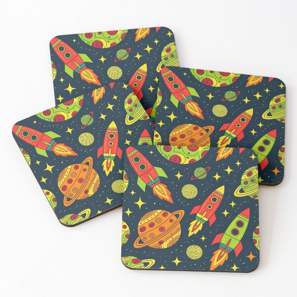 Item preview, Rockets, Planets Asteroids, Astronomy Space, Diagonal Repeated Hexagonal Pattern Textures designed and sold by Digital-Davinci.