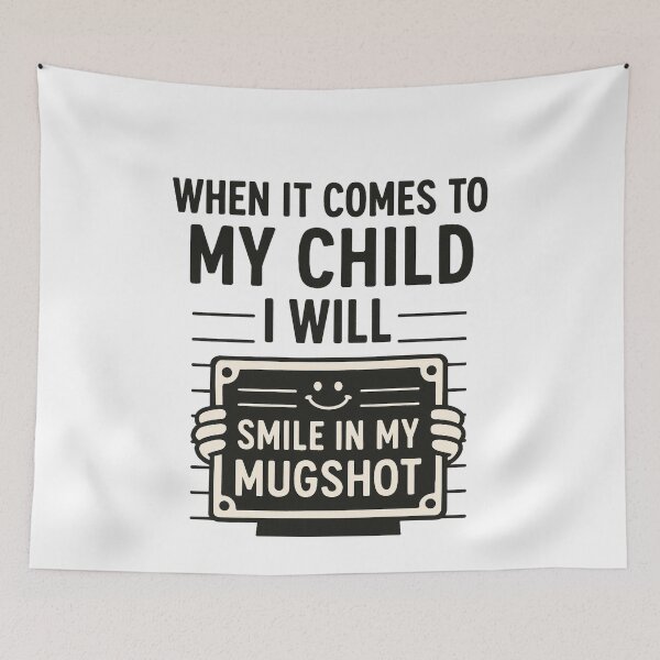 Item preview, Funny Parent Quote – Smile In My Mugshot designed and sold by SlomianyPisarz.