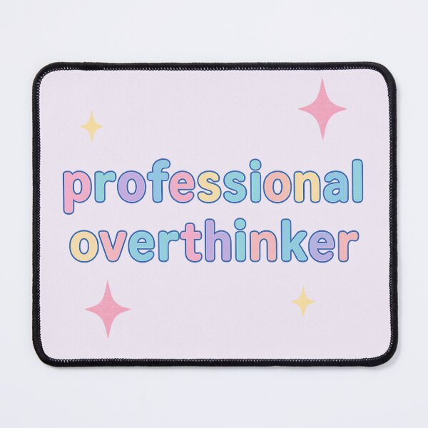 Item preview, Professional Overthinker – Pastel Bubbly Text Sparkle Design designed and sold by wwshd.