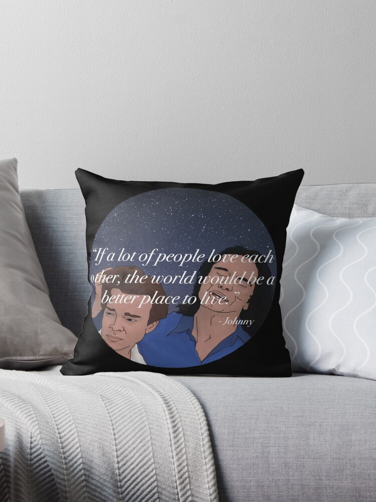The Room Inspirational Quote From Johnny To Denny Sticker T Shirt Cartoon Funny Throw Pillow By Blueversion