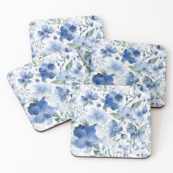 Item preview, Blue Floral Art designed and sold by CoolPixels.