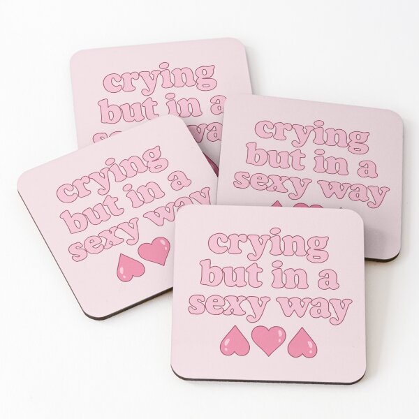 Item preview, Crying but in a Sexy Way – Pink Heart Teardrop Aesthetic Design designed and sold by wwshd.