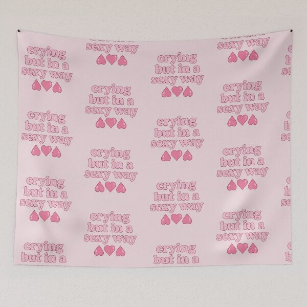 Item preview, Crying but in a Sexy Way – Pink Heart Teardrop Aesthetic Design designed and sold by wwshd.