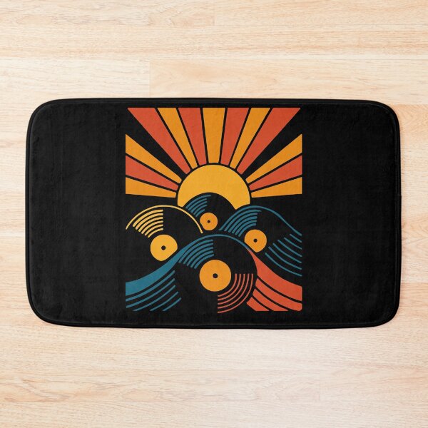 Item preview, Retro Vinyl Waves Sun Vintage Music Art designed and sold by LuminOrb.