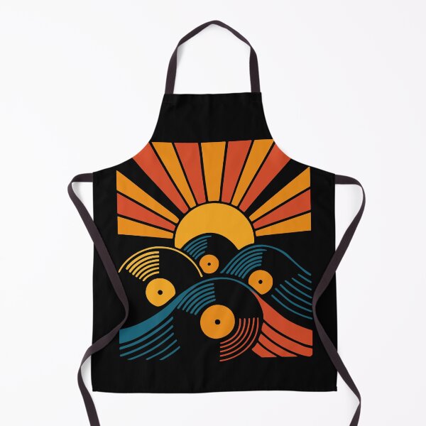 Item preview, Retro Vinyl Waves Sun Vintage Music Art designed and sold by LuminOrb.