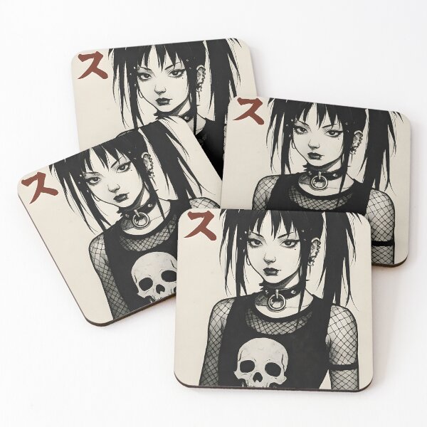 Item preview, Skull Princess – Japanese Punk Goth Illustration designed and sold by EntropyArts.