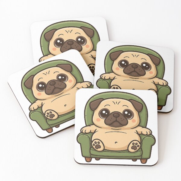Item preview, Lazy Pug Dog on Armchair designed and sold by SnapLabDesigns.