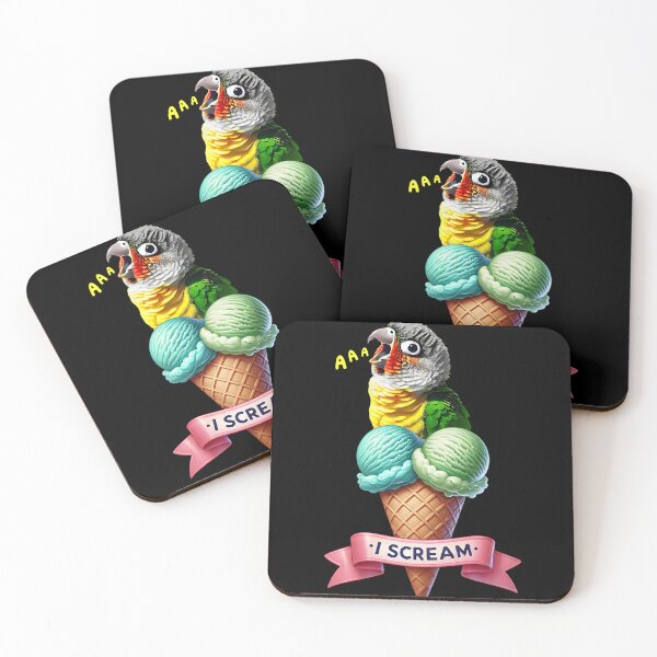 Item preview, I Scream Pineapple Green Cheeked Conure Parrot Lover Birding designed and sold by Kimberley King Art  King Art.
