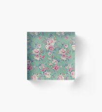 Floral Pattern Acrylic Block