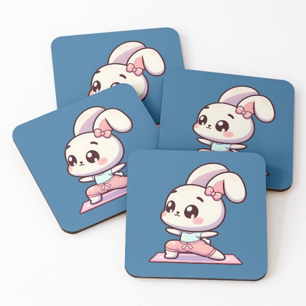 Item preview, Cute Cartoon Rabbit in Yoga Pose designed and sold by ArtistEmbrace.