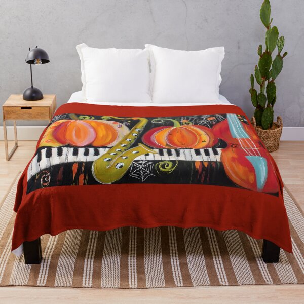 Item preview, Dance with Pumpkins and Musical Instruments in a Playful Halloween Night Scene designed and sold by OlfactoART Studio.