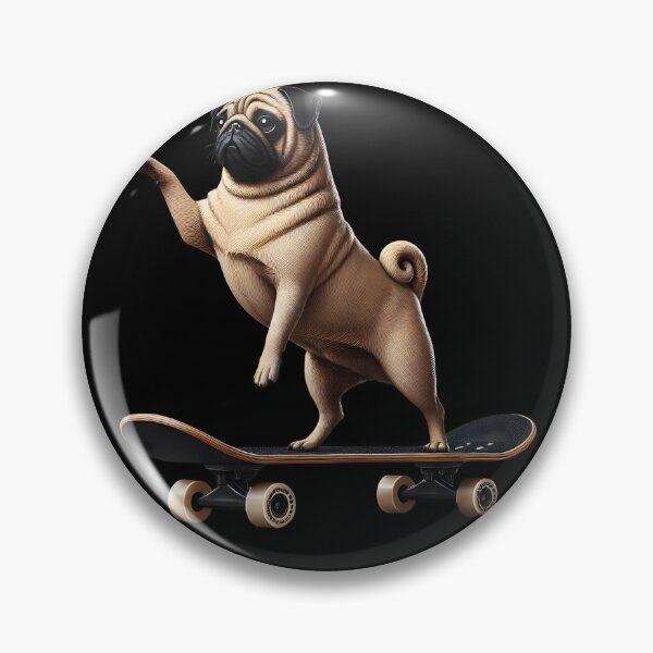 Item preview, Pug Riding a Skateboard Skateboarding Skater Fans designed and sold by Kimberley King Art  King Art.