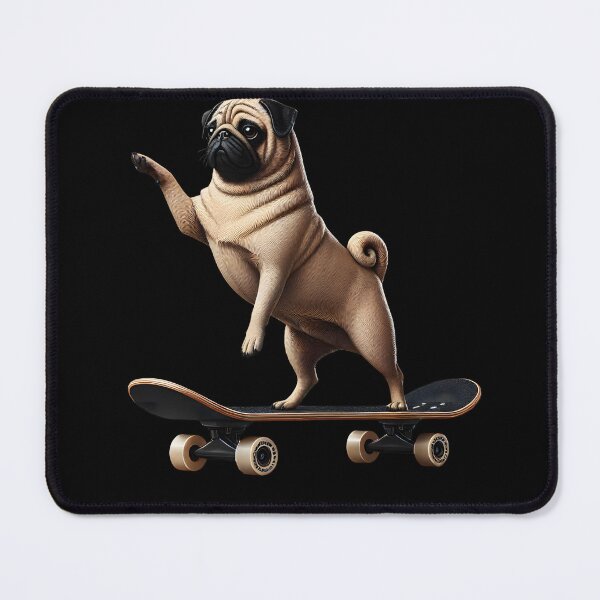 Item preview, Pug Riding a Skateboard Skateboarding Skater Fans designed and sold by Kimberley King Art King Art.