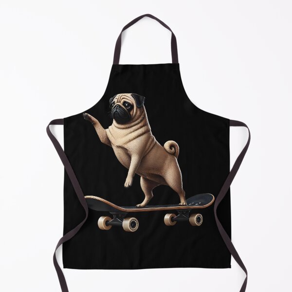 Item preview, Pug Riding a Skateboard Skateboarding Skater Fans designed and sold by Kimberley King Art King Art.