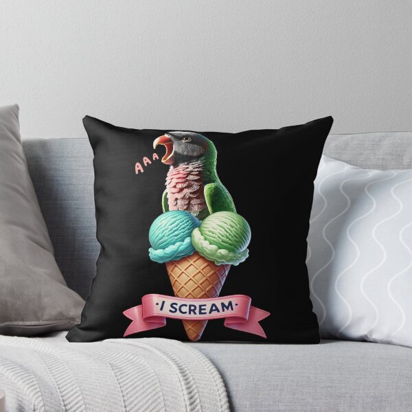 Item preview, I Scream Red-breasted Parakeet Parrot Lover Birding designed and sold by Kimberley King Art  King Art.