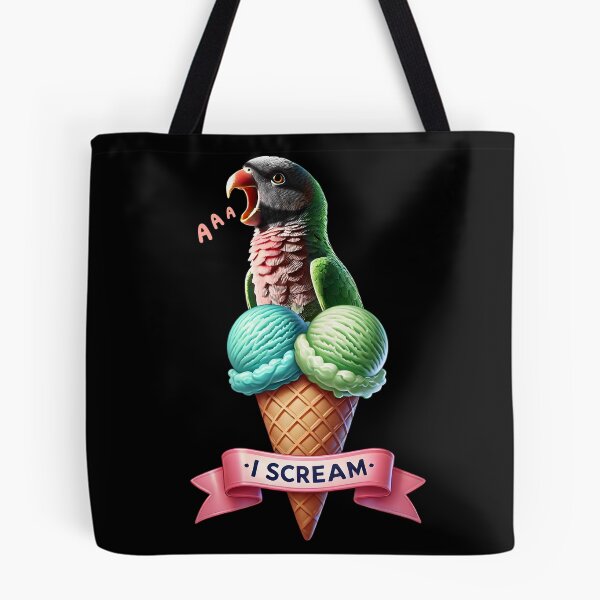 Item preview, I Scream Red-breasted Parakeet Parrot Lover Birding designed and sold by Kimberley King Art  King Art.