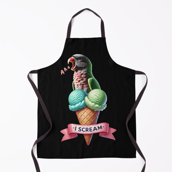 Item preview, I Scream Red-breasted Parakeet Parrot Lover Birding designed and sold by Kimberley King Art King Art.