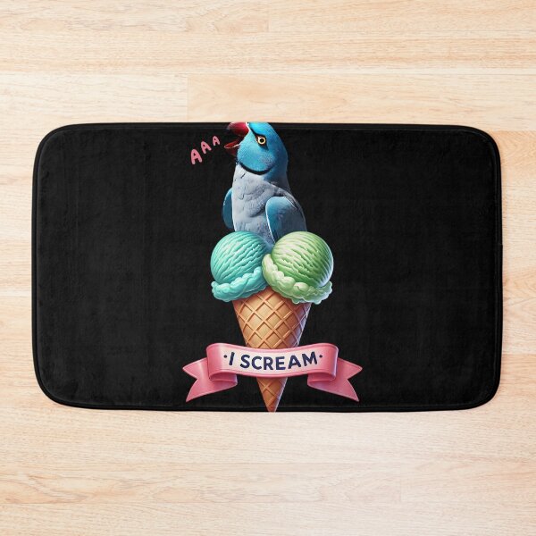 Item preview, I Scream Blue Ringneck Parakeet Parrot Lover Birding designed and sold by Kimberley King Art  King Art.