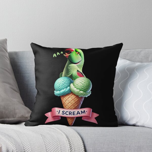 Item preview, I Scream Green Ringneck Parakeet Parrot Lover Birding designed and sold by Kimberley King Art  King Art.