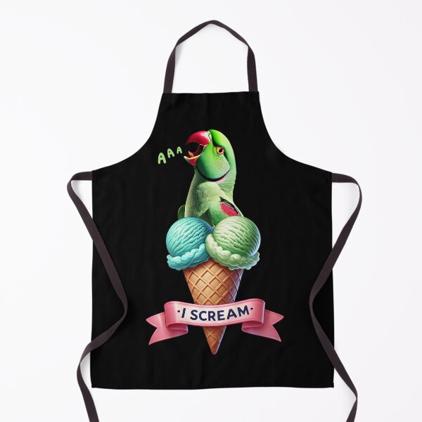 Item preview, I Scream Green Ringneck Parakeet Parrot Lover Birding designed and sold by Kimberley King Art King Art.