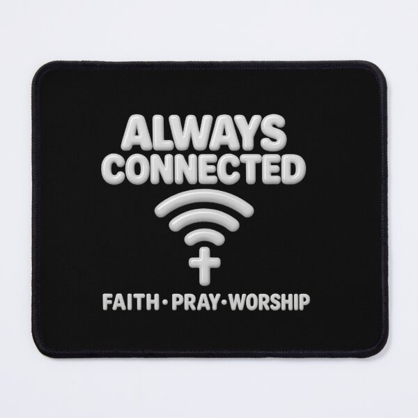 Item preview, Always Connected Christian WiFi Cross Design – Faith, Pray, Worship Spiritual Streetwear & Gifts designed and sold by WordOfLamb.