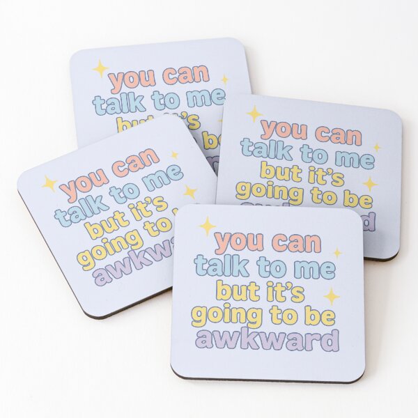 Item preview, You Can Talk to Me But It’s Going to Be Awkward – Pastel Funny Quote Design designed and sold by wwshd.