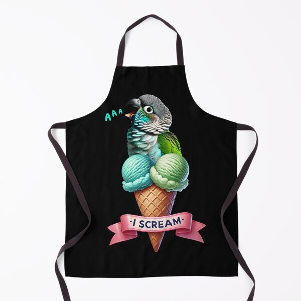 Item preview, I Scream Turquoise Green Cheeked Conure Parrot Lover Birding designed and sold by Kimberley King Art  King Art.