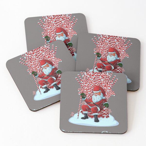Item preview, CHRISTMAS-IS-COMING-SANTA-CANDY-CANE-THRONE-T-SHIRT designed and sold by MirandaRosado.