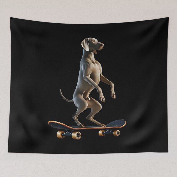 Item preview, Weimaraner Riding a Skateboard Skateboarding Skater Fans designed and sold by Kimberley King Art  King Art.