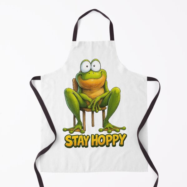 Artikelvorschau, Stay Hoppy – Lustiges Frosch-Wortspiel entworfen und verkauft von SnapLabDesigns.