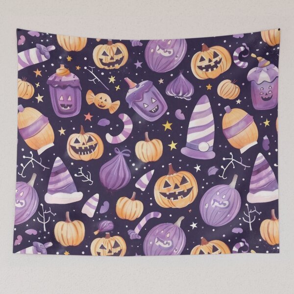 Item preview, ?? Halloween Magic Pattern – Spooky Pumpkins Witches Design ?? designed and sold by cocomelon168.
