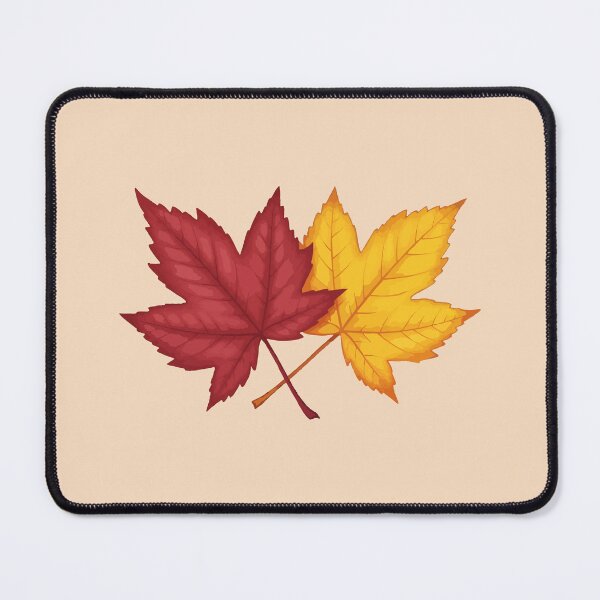 Item preview, Cozy autumn red & yellow leaf design (Beige) designed and sold by designsoftinaa.