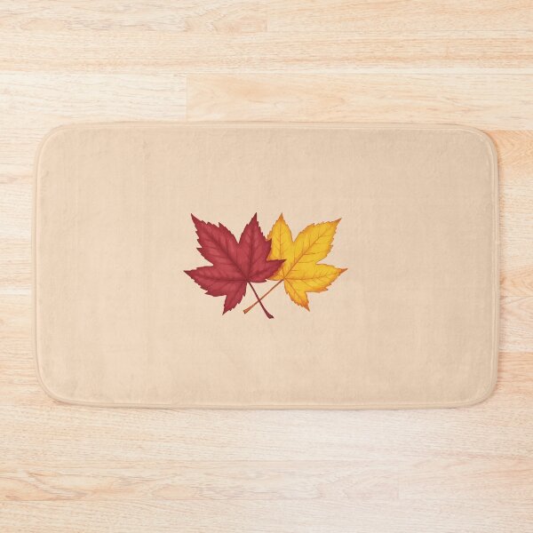 Item preview, Cozy autumn red & yellow leaf design (Beige) designed and sold by designsoftinaa.