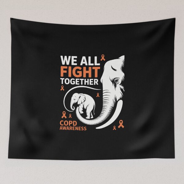 Item preview, COPD Awareness We All Fight Together Elephant designed and sold by DeadlockCrew.