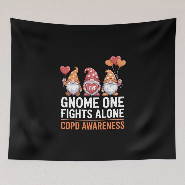Item preview, Gnome One Fights Alone COPD Awareness Month Orange Ribbon designed and sold by DeadlockCrew.