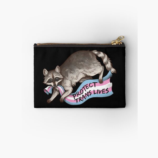 Item preview, PROTECT TRANS LIVES Pride Flag Raccoon Furry Therian designed and sold by Veymoth.