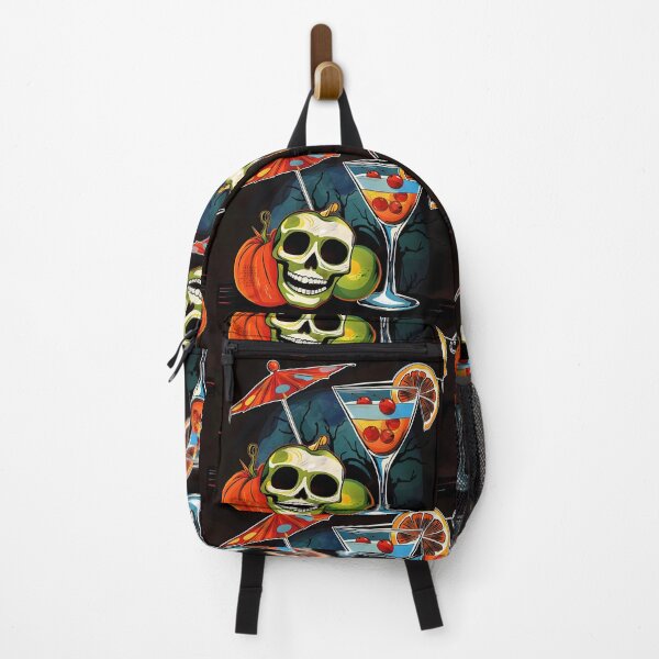 Item preview, Toast to a Spooky Halloween Night with Vibrant Skull Pumpkin and Citrus Cocktail designed and sold by OlfactoART Studio.