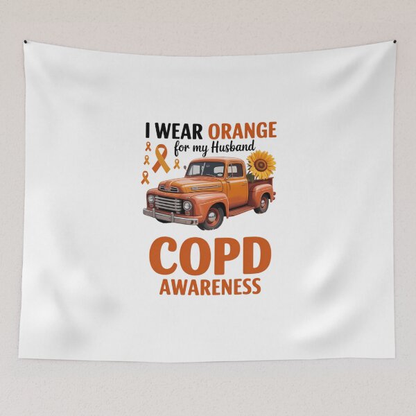 Item preview, I Wear Orange Ribbon Truck For My Husband COPD Awareness designed and sold by DeadlockCrew.